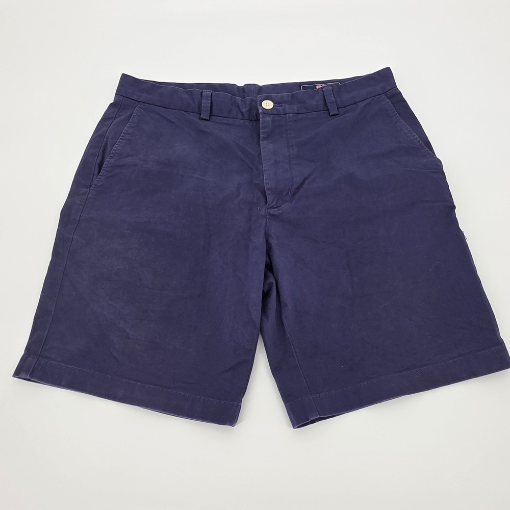 Vineyard Vines Men Shorts 34 Blue Chino Outdoor Golf Performance Inseam 8 Preppy